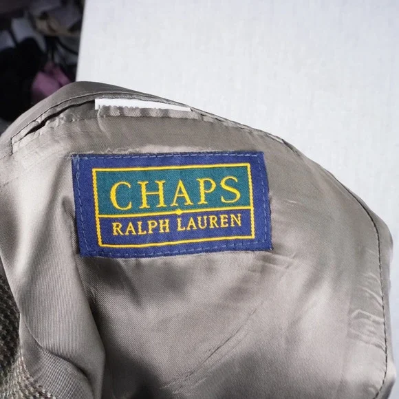 VTG Chaps Ralph Lauren Blazer Sport Coat Men 48R 100% Virgin Wool 2 Button - Picture 2 of 10